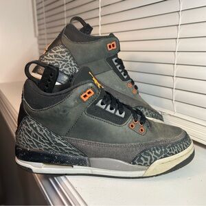 Nike Air Jordan 3 Retro Fear Sneakers 626968-040 2013 GS Size 5Y Womens Size 6.5